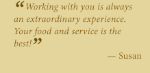 ACI Catering is proud of our sterling reputation